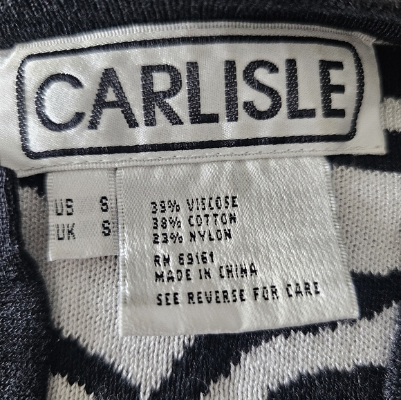 Carlisle Zebra Print Cardigan Sweater Size Small - Picture 7 of 11